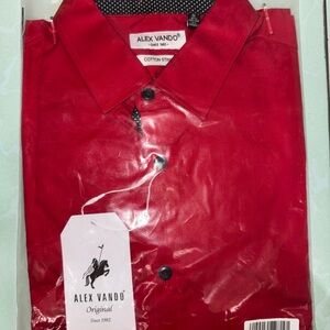 Alex Vando Red Dress Shirt for Men